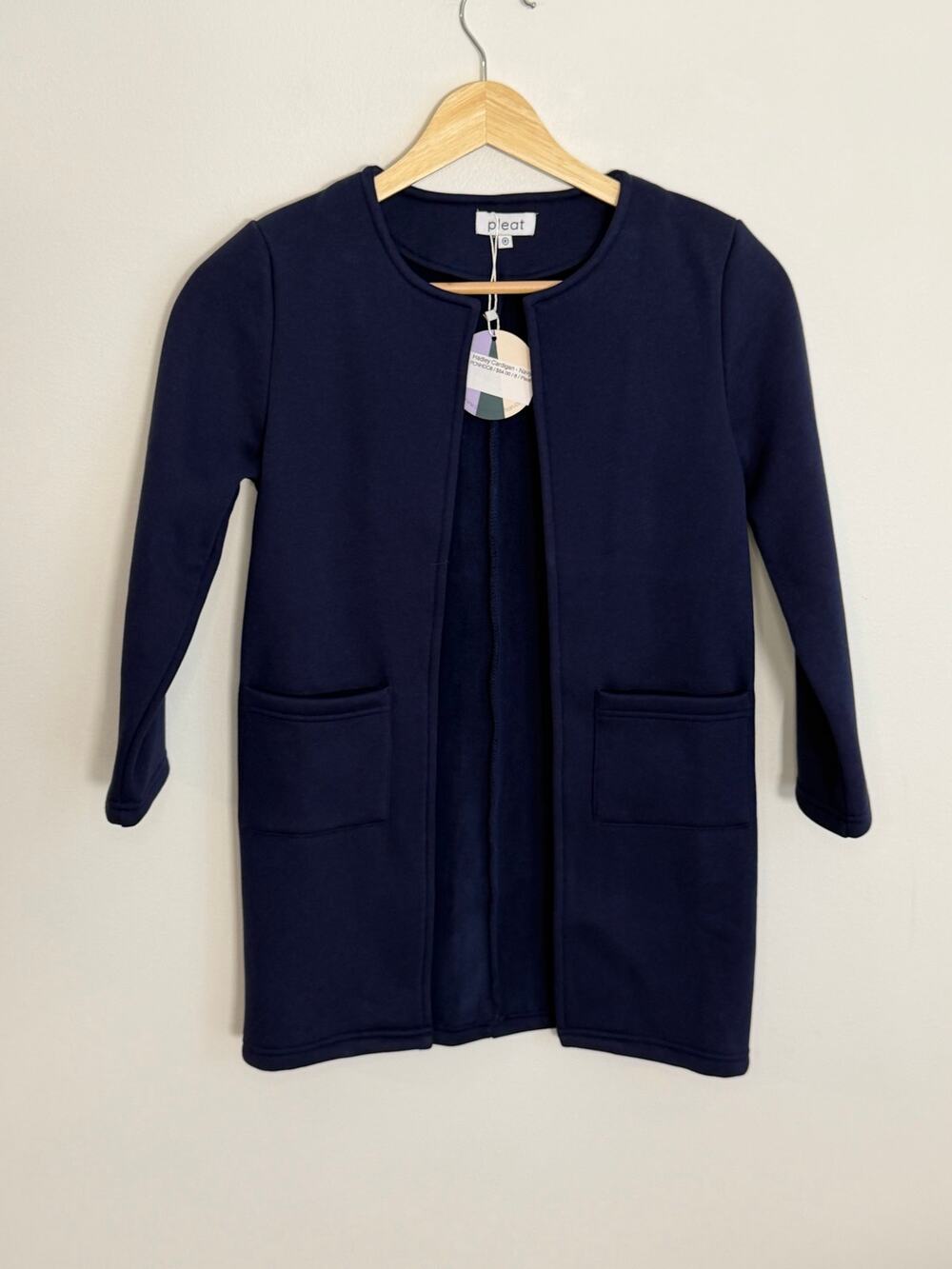 Pleat Hadley Cardigan in Navy NWT size 8